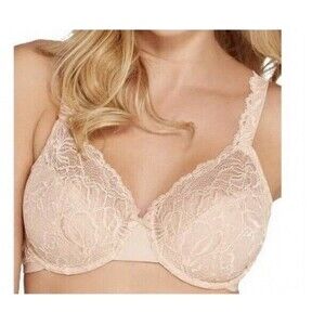 Bali Lace Desire Underwire Bra Women's Adjustable Comfort-U Straps Bra Size: 34D